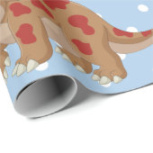 Dinosaur Triceratops Boy Geschenkpapier (Rolleneckpunkt)