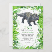 Dinosaur Triceratops Einladung (Vorderseite)