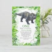 Dinosaur Triceratops Einladung (Stehend Vorderseite)