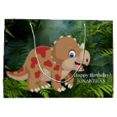 Dinosaur Triceratops Große Geschenktüte (Rückseite)