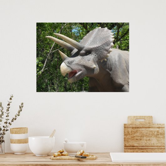 Dinosaur Triceratops Poster (Küche)