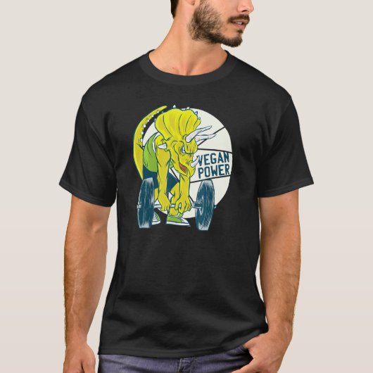 Dinosaur Triceratops Workout Fitnessstudio Gemüse  T-Shirt (Vorderseite)