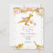 Dinosaur Tutu Tea-Rex Einladung (Vorderseite)