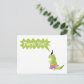 Dinosaur Tutu Vielen Dank Note Card Ballerina Dino Einladungspostkarte (Stehend Vorderseite)