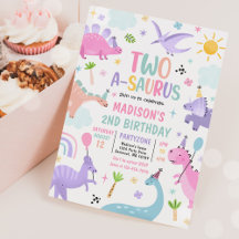 Dinosaur Two-A-Saurus 2. Geburtstags-Party