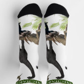 Dinosaur Tyrannosaurus personalisiert Name Raptor Socken (Oben)