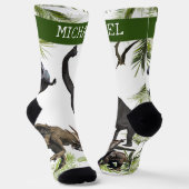 Dinosaur Tyrannosaurus personalisiert Name Raptor Socken (Gewinkelt)