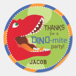 Dinosaur Tyrannosaurus Rex Geburtstag Cupcake Topp Runder Aufkleber