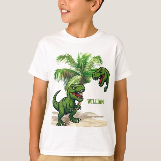 Dinosaur Tyrannosaurus Rex Wald T-Shirt (Vorderseite)
