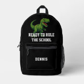 Dinosaur Tyrannosaurus Rex Zitat Bedruckter Rucksack (Vorderseite)