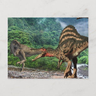 Dinosaur Tyrannosaurus Spinosaurus Postkarte