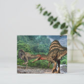 Dinosaur Tyrannosaurus Spinosaurus Postkarte (Stehend Vorderseite)