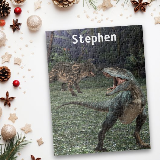 Dinosaur Tyrannosaurus T-rex Personalisiert für Ki Puzzle