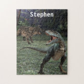 Dinosaur Tyrannosaurus T-rex Personalisiert für Ki Puzzle (Vertikal)