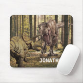 Dinosaur Tyrannosaurus Triceratops Personalisiert Mousepad (Mit Mouse)