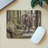 Dinosaur Tyrannosaurus Triceratops Personalisiert Mousepad