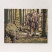 Dinosaur Tyrannosaurus Triceratops Puzzle (Horizontal)