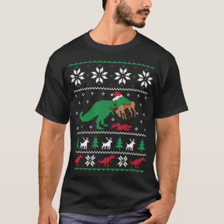 Dinosaur Ugly Christmas Sweater - Funny Christmas T-Shirt