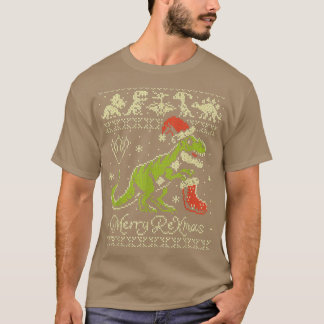 Dinosaur Ugly Christmas SweaterFunny Christmas T-Shirt