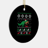 Dinosaur Ugly Weihnachtsfest Keramik Ornament (Rechts)