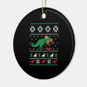 Dinosaur Ugly Weihnachtsfest Keramik Ornament (Links)