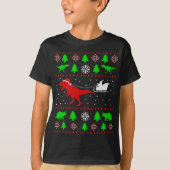 Dinosaur Ugly Weihnachtssüßer für Erwachsene T-Shirt (Vorderseite)