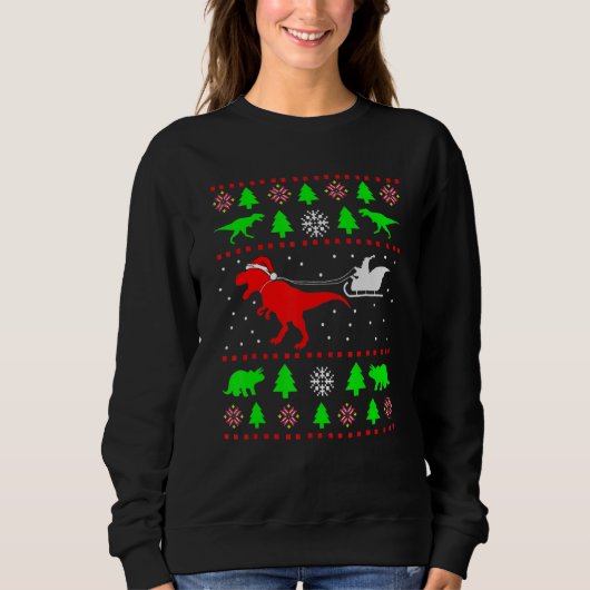 Dinosaur Ugly Weihnachtssüßer Kleinkind Kinder Jun Sweatshirt (Vorderseite)