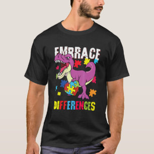 Dinosaur Umarme Unterschiede Unterstütze Autismuss T-Shirt