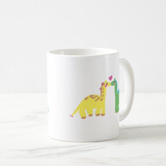 DINOsaur und ein GIRAFFE Kaffeetasse (VorderseiteRechts)