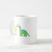 DINOsaur und ein GIRAFFE Kaffeetasse (Vorderseite Links)