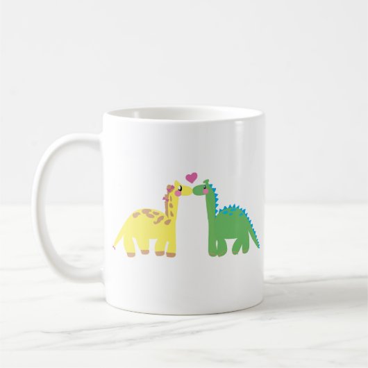 DINOsaur und ein GIRAFFE Kaffeetasse (Links)