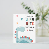 Dinosaur Valentine Feiertagskarte (Stehend Vorderseite)