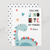 Dinosaur Valentine Feiertagskarte (Vorne/Hinten)