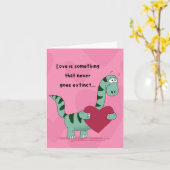 Dinosaur Valentine Karte (Gelbe Blume)