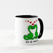 Dinosaur Valentine Liebe Tasse (VorderseiteRechts)