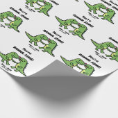 Dinosaur Valentines Geschenkpapier (Ecke)