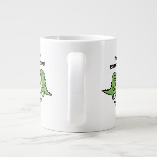 Dinosaur Valentines Jumbo-Tasse (Rückseite)