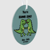 Dinosaur Valentines Ornament (Vorderseite)