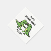 Dinosaur Valentines Serviette (Ecke)