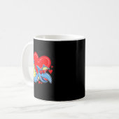 Dinosaur Valentinsgruß Herz Pterodactyl Valentinst Kaffeetasse (Vorderseite Links)