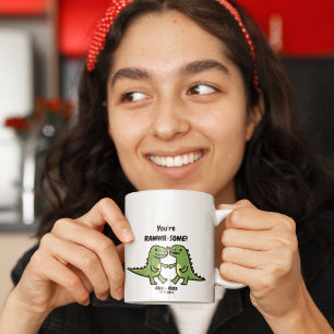 Dinosaur Valentinskarten Kaffeetasse