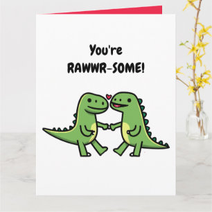 Dinosaur Valentinskarten  Karte