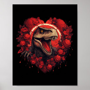 Dinosaur-Valentinstag für Männer und Frauen Dino V Poster
