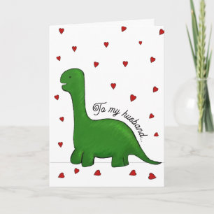 Dinosaur Valentinstag Mann Karte