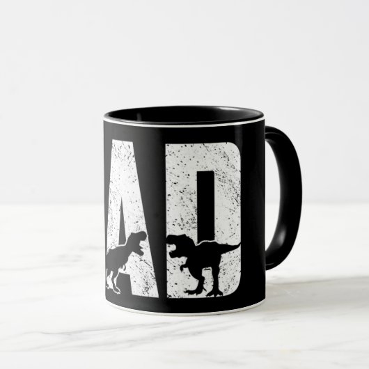 Dinosaur VATER Black Tasse (VorderseiteRechts)