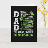 Dinosaur Vater Funny Father Dino Karte (Gelbe Blume)