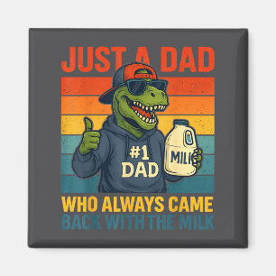 Dinosaur-Vater Retro-Milch-Witz Lustiger Vatertag Magnet