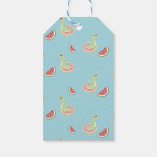 Dinosaur Vielen Dank, dass Sie durch Dschungelthem Geschenkanhänger (Rückseite)