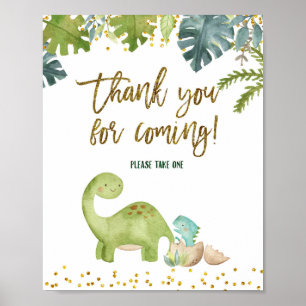 Dinosaur Vielen Dank für das kommende Zeichen Poster