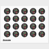 Dinosaur Vielen Dank Kinder Classic Round Sticker (Blatt)